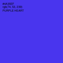 #4A35EF - Purple Heart Color Image