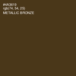 #4A3619 - Metallic Bronze Color Image