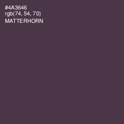 #4A3646 - Matterhorn Color Image