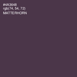 #4A3648 - Matterhorn Color Image