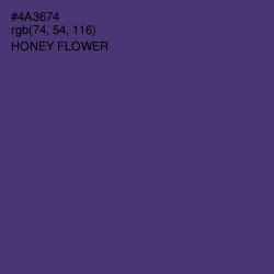 #4A3674 - Honey Flower Color Image