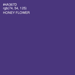 #4A367D - Honey Flower Color Image