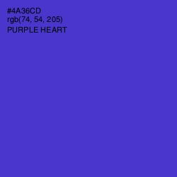 #4A36CD - Purple Heart Color Image