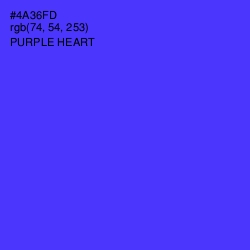 #4A36FD - Purple Heart Color Image