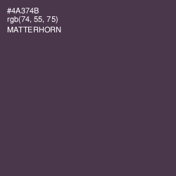 #4A374B - Matterhorn Color Image