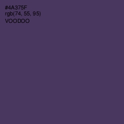 #4A375F - Voodoo Color Image