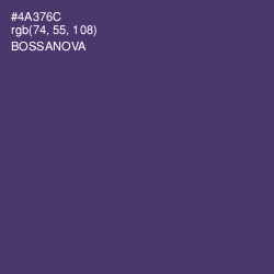 #4A376C - Bossanova Color Image