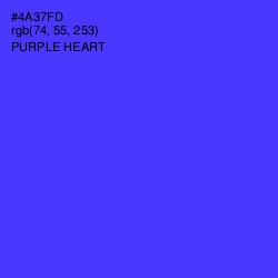 #4A37FD - Purple Heart Color Image