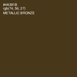 #4A381B - Metallic Bronze Color Image