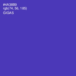 #4A38B9 - Gigas Color Image