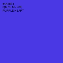 #4A38E4 - Purple Heart Color Image