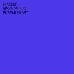 #4A38E6 - Purple Heart Color Image