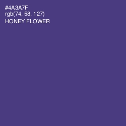 #4A3A7F - Honey Flower Color Image