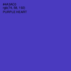 #4A3AC0 - Purple Heart Color Image