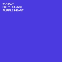 #4A3ADF - Purple Heart Color Image