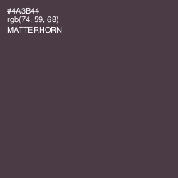 #4A3B44 - Matterhorn Color Image