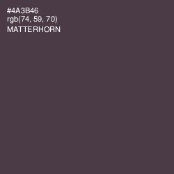 #4A3B46 - Matterhorn Color Image