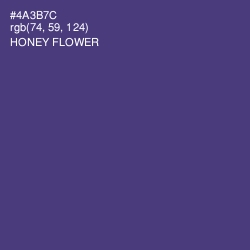 #4A3B7C - Honey Flower Color Image