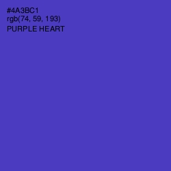 #4A3BC1 - Purple Heart Color Image