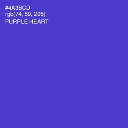 #4A3BCD - Purple Heart Color Image