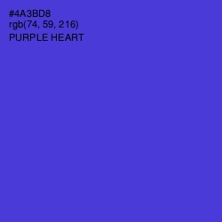 #4A3BD8 - Purple Heart Color Image