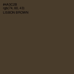 #4A3C2B - Lisbon Brown Color Image