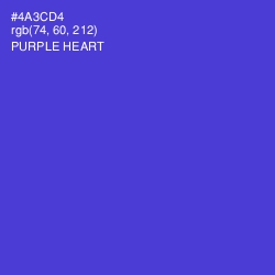 #4A3CD4 - Purple Heart Color Image