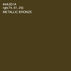 #4A3D1A - Metallic Bronze Color Image