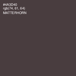 #4A3D40 - Matterhorn Color Image