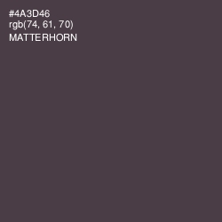 #4A3D46 - Matterhorn Color Image