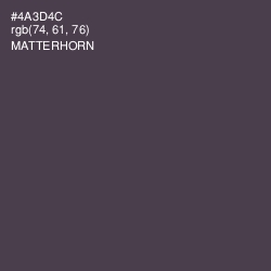 #4A3D4C - Matterhorn Color Image