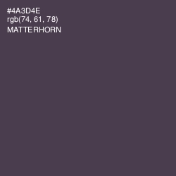 #4A3D4E - Matterhorn Color Image