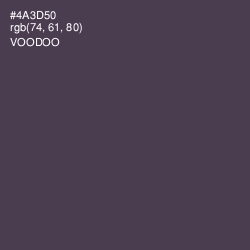 #4A3D50 - Voodoo Color Image