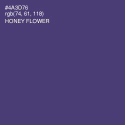 #4A3D76 - Honey Flower Color Image