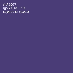 #4A3D77 - Honey Flower Color Image