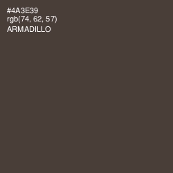#4A3E39 - Armadillo Color Image