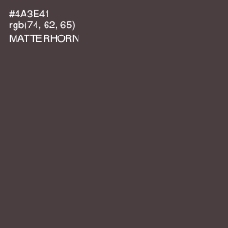 #4A3E41 - Matterhorn Color Image