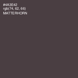 #4A3E42 - Matterhorn Color Image