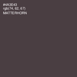 #4A3E43 - Matterhorn Color Image