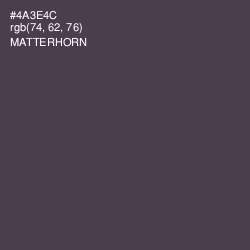 #4A3E4C - Matterhorn Color Image