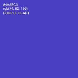 #4A3EC3 - Purple Heart Color Image