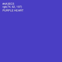 #4A3EC5 - Purple Heart Color Image