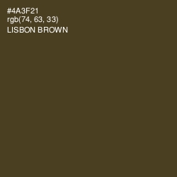 #4A3F21 - Lisbon Brown Color Image