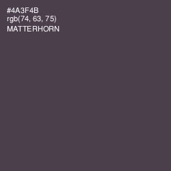 #4A3F4B - Matterhorn Color Image