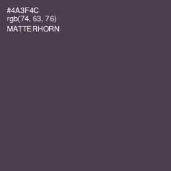 #4A3F4C - Matterhorn Color Image