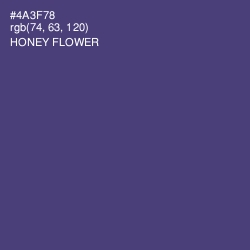 #4A3F78 - Honey Flower Color Image