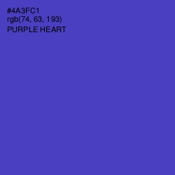 #4A3FC1 - Purple Heart Color Image