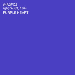 #4A3FC2 - Purple Heart Color Image