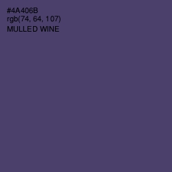 #4A406B - Mulled Wine Color Image