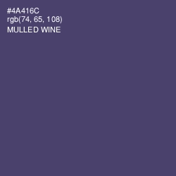 #4A416C - Mulled Wine Color Image